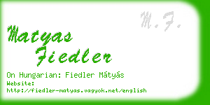 matyas fiedler business card